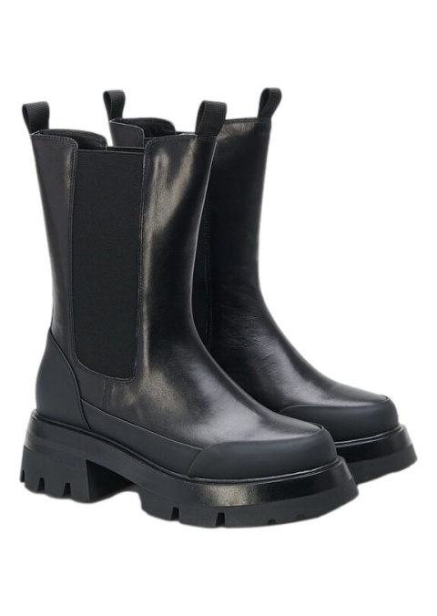 ZIZZI SZEROKIE SKÓRZANE BUTY MASYWNA PODESZWA 021A