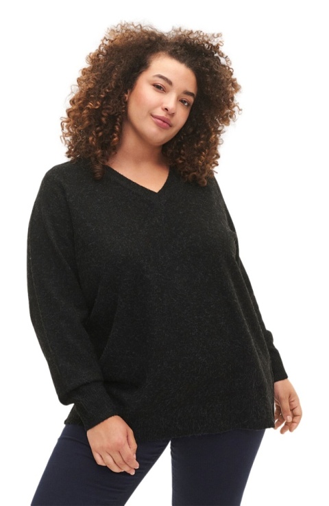 ZIZZI UROCZY CZARNY SWETER 176A