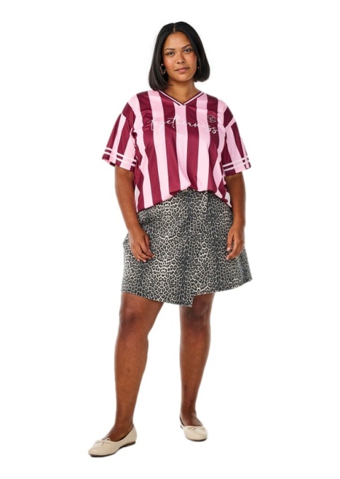 ZIZZI WYGODNA BRĄZOWA SPÓDNICA PANTERKA 076N