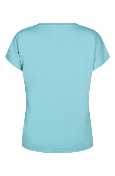 ZIZZI WYGODNY T-SHIRT SPORTOWY TURKUSOWY 053G