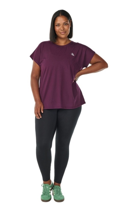 ZIZZI WYGODNY T-SHIRT SPORTOWY FIOLETOWA 053G