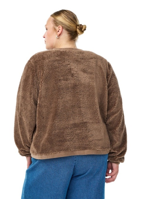 ZIZZI BRĄZOWA KURTKA KARIGAN MIŚ ZAPINANA 481A