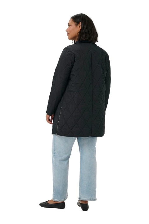 KAFFE KLASYCZNA PIKOWANA CZARNA KURTKA PRZEJŚCIOWA K498