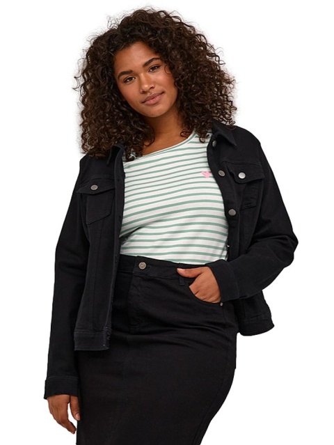 KAFFE WYGODNA CZARNA KURTKA BAWEŁNIANA K367