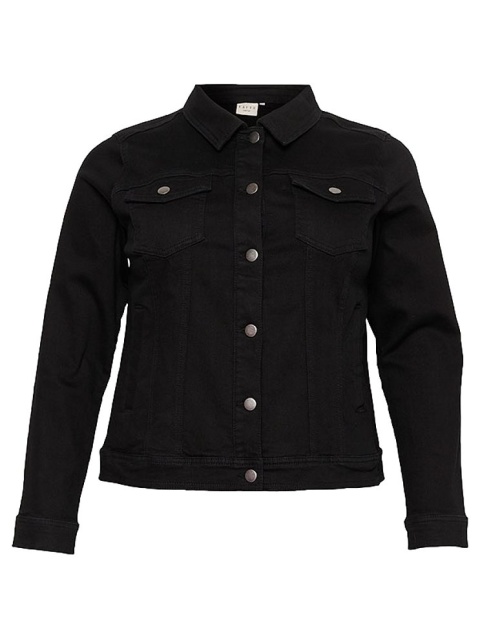 KAFFE WYGODNA CZARNA KURTKA BAWEŁNIANA K367