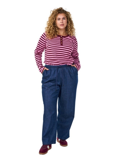 ZIZZI RÓŻOWA PRĄŻKOWANA BLUZKA W PASKI GUZIKI 662A