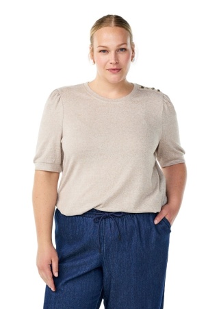 ZIZZI PIĘKNA BEŻOWA BLUZKA BUFKI 131Y