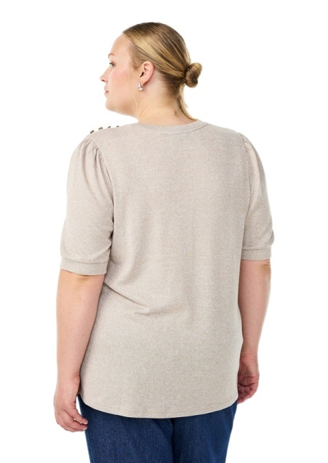 ZIZZI PIĘKNA BEŻOWA BLUZKA BUFKI 131Y