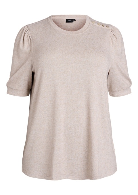 ZIZZI PIĘKNA BEŻOWA BLUZKA BUFKI 131Y