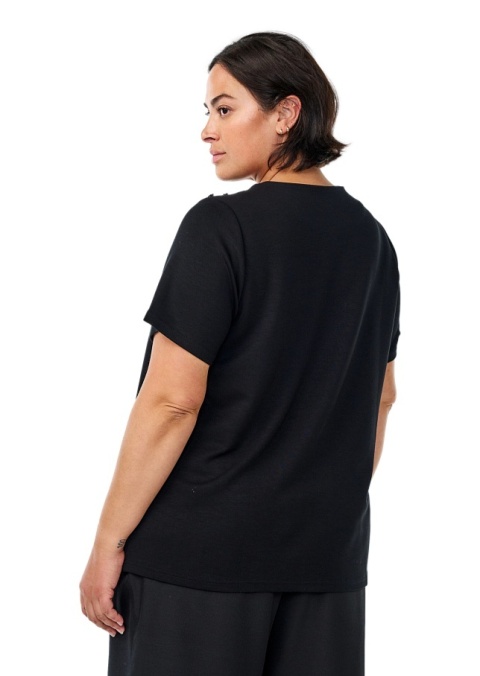 ZIZZI PIĘKNA CZARNA BLUZKA GUZIKI 645A