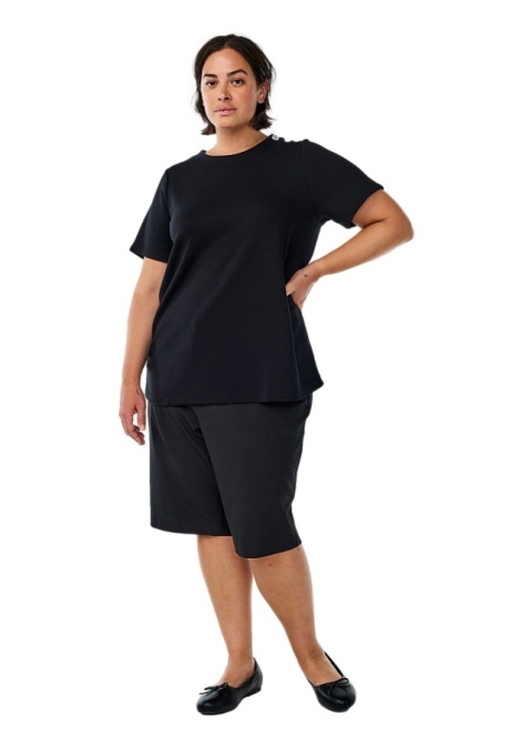 ZIZZI PIĘKNA CZARNA BLUZKA GUZIKI 645A