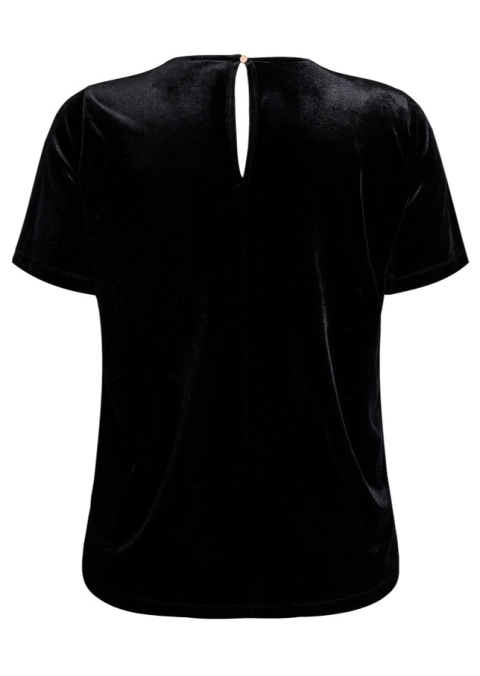 ZIZZI CZARNA WELUROWA BLUZKA ŁEZKA 336F