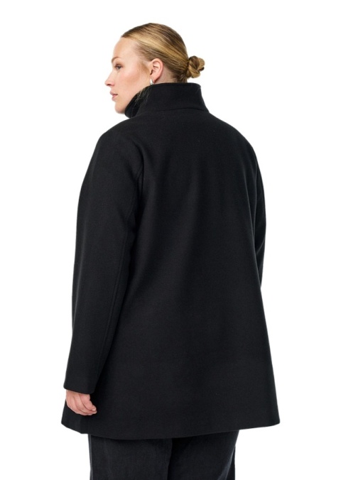 ZIZZI CZARNY DWURZĘDOWY KRÓTKI PŁASZCZ 465A