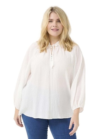 KAFFE ELEGANCKA BLUZKA WIĄZANIE ECRU K870