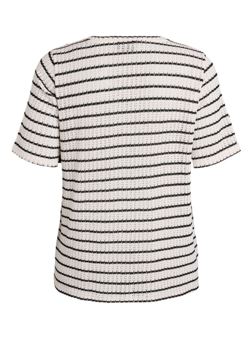 ZIZZI BIAŁA DZIANINOWA BLUZKA W PASKI GUZIKI 308A