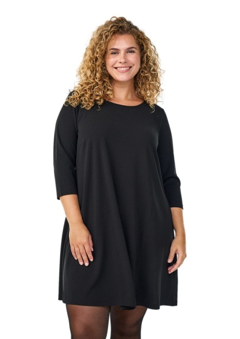 ZIZZI KRÓTKA CZARNA TRAPEZOWA SUKIENKA 007F