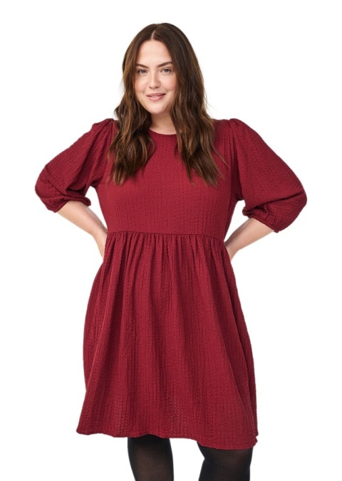 ZIZZI CZERWONA SUKIENKA ODCINANA STRUKTURA 059C