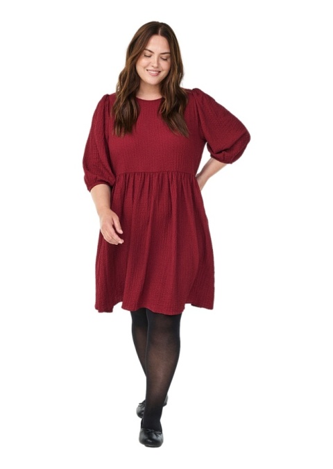 ZIZZI CZERWONA SUKIENKA ODCINANA STRUKTURA 059C