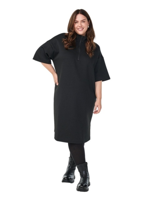 ZIZZI CZARNA DRESOWA SUKIENKA SUWAK 207B