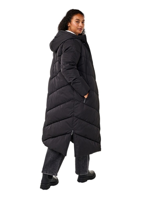 ZIZZI DŁUGA ZIMOWA KURTKA KAPTUR CZARNA 380B