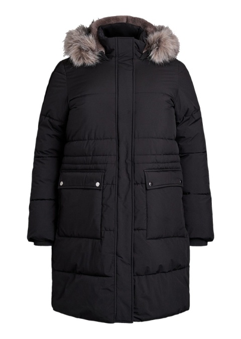 ZIZZI CZARNA PIKOWANA KURTKA ZIMOWA KAPTUR 264B