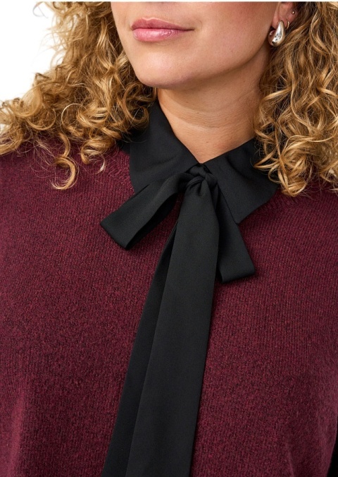 ZIZZI CZARNY KOŁNIERZYK Z ODPINANYM KRAWATEM 821AW