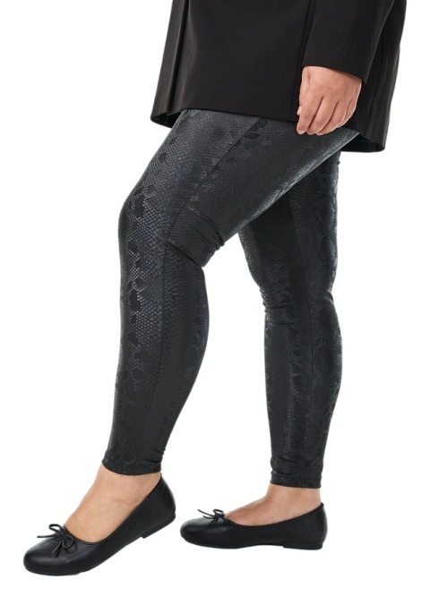 ZIZZI CZARNE EKO LEGGINSY WĘŻOWY WZÓR 600A