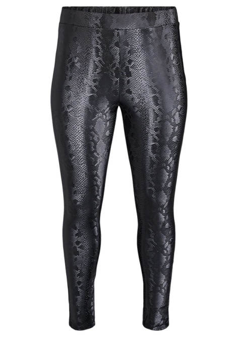 ZIZZI CZARNE EKO LEGGINSY WĘŻOWY WZÓR 600A
