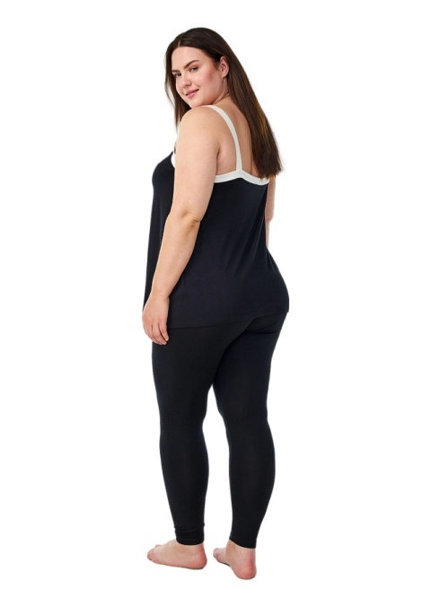 ZIZZI KLASYCZNE CZARNE LEGGINSY WISKOZA 090E