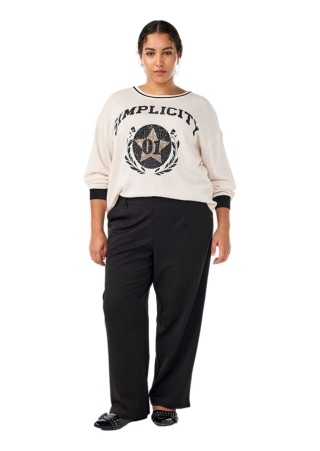 ZIZZI ELEGANCKIE CZARNE SPODNIE PROSTA NOGAWKA 808A