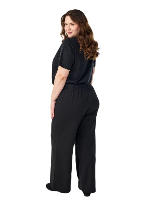 ZIZZI CZARNE KLASYCZNE SZEROKIE SPODNIE 007E