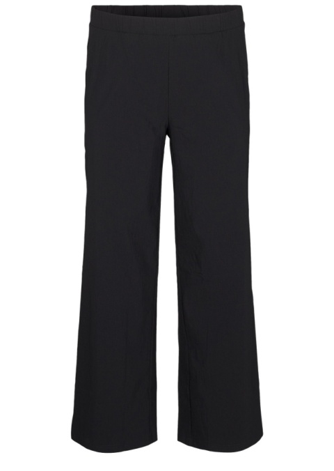 ZIZZI STYLOWE CZARNE SZEROKIE SPODNIE GUMKA 812O