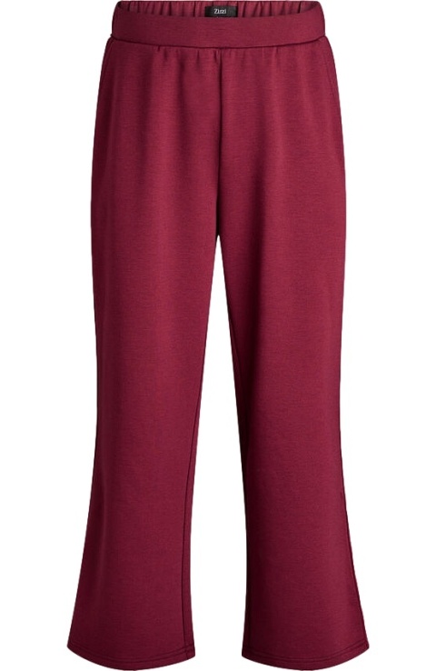 ZIZZI WYGODNE CZERWONE SPODNIE PROSTE LAMPASY 303A