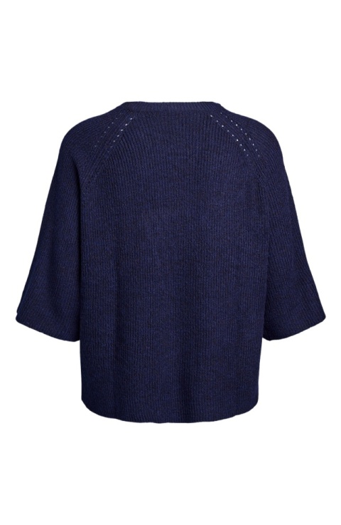 ZIZZI LUŹNY GRANATOWY SWETER PRĄŻKI 475C