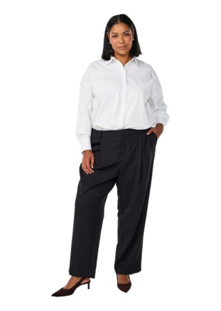 ZIZZI ELEGANCKIE CZARNE PROSTE SPODNIE WYSOKI STAN 251A