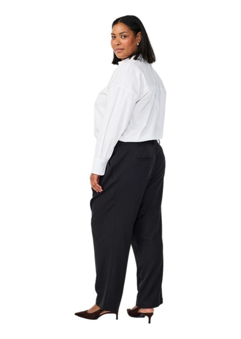 ZIZZI ELEGANCKIE CZARNE PROSTE SPODNIE WYSOKI STAN 251A