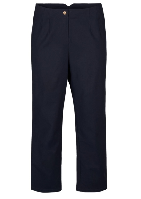 ZIZZI ELEGANCKIE GRANATOWE SPODNIE PROSTA NOGAWKA 286A