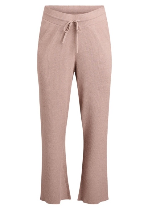 ZIZZI WYGODNE BEŻOWE SPODNIE PRĄŻKOWANE DZIANINA 479J