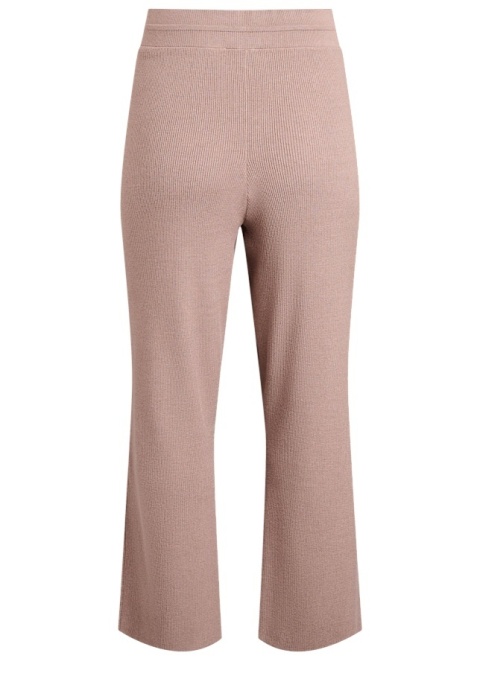 ZIZZI WYGODNE BEŻOWE SPODNIE PRĄŻKOWANE DZIANINA 479J