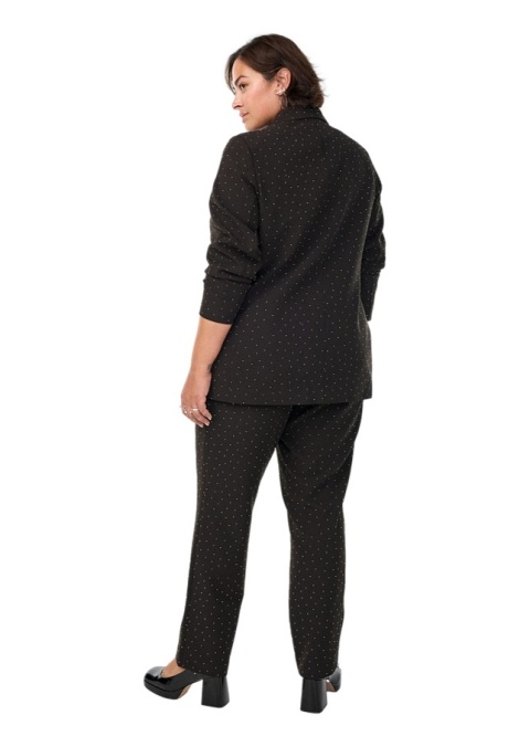 ZIZZI FANTASTYCZNE CZARNE PROSTE SPODNIE CYRKONIE 521BW