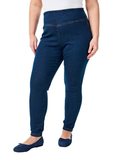 ZIZZI GRANATOWE SPODNIE JEGGINSY WYSOKI STAN 000B