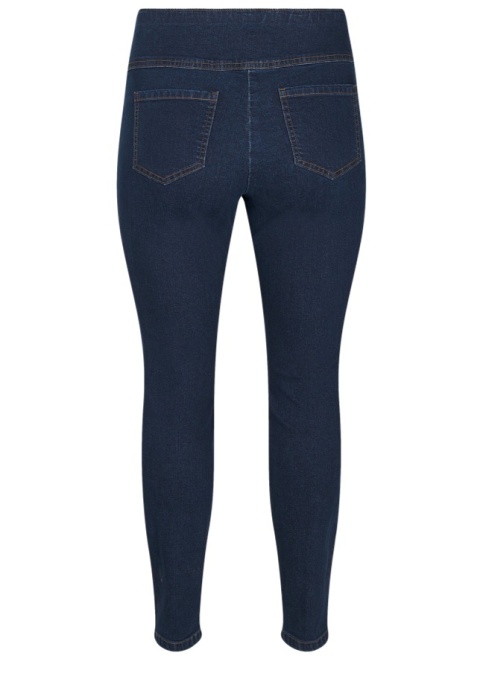 ZIZZI GRANATOWE SPODNIE JEGGINSY WYSOKI STAN 000B