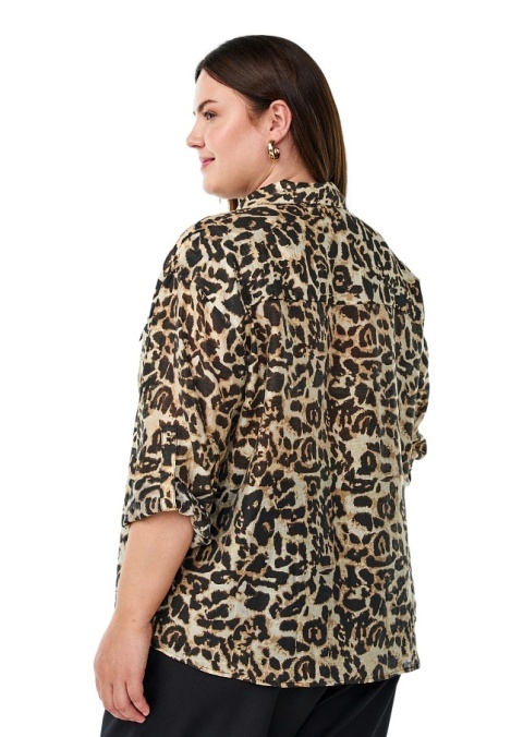 ZIZZI ORYGINALNA BEŻOWA KOSZULA NADRUK PANTERKA 434A