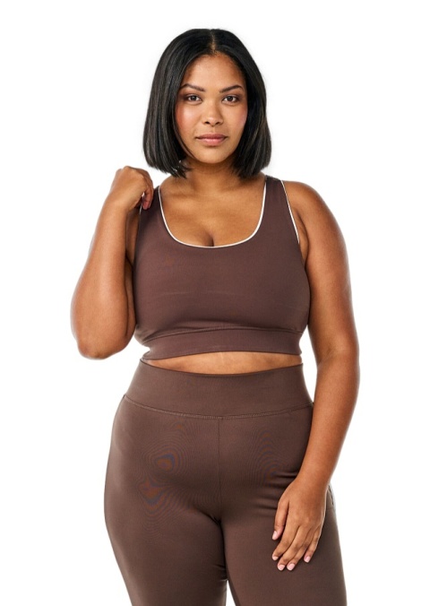 ZIZZI BRĄZOWY SPORTOWY BIUSTONOSZ 213D