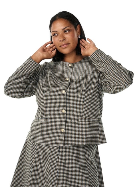 ZIZZI ELEGANCKA KRÓTKA KURTKA ŻAKIET GUZIKI 225A