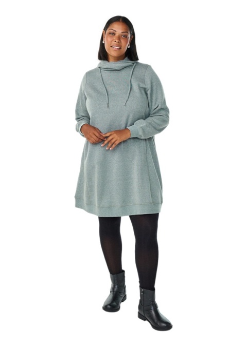 ZIZZI ZIELONA BLUZA/TUNIKA Z KOŁNIERZEM KIESZENIE 041B