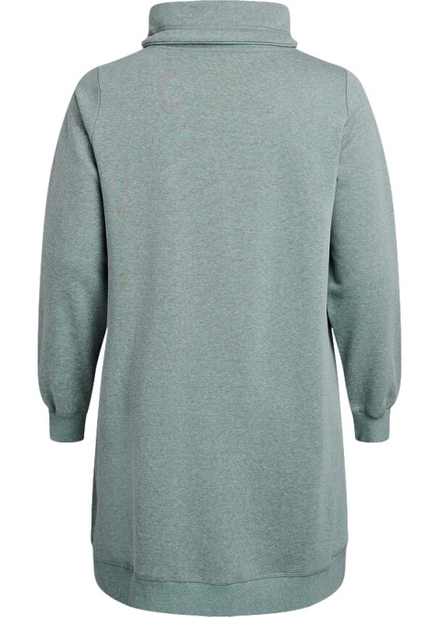 ZIZZI ZIELONA BLUZA/TUNIKA Z KOŁNIERZEM KIESZENIE 041B