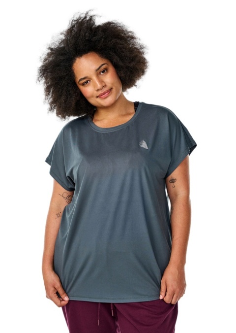 ZIZZI ZIELONY WYGODNY SPORTOWY T-SHIRT 054G