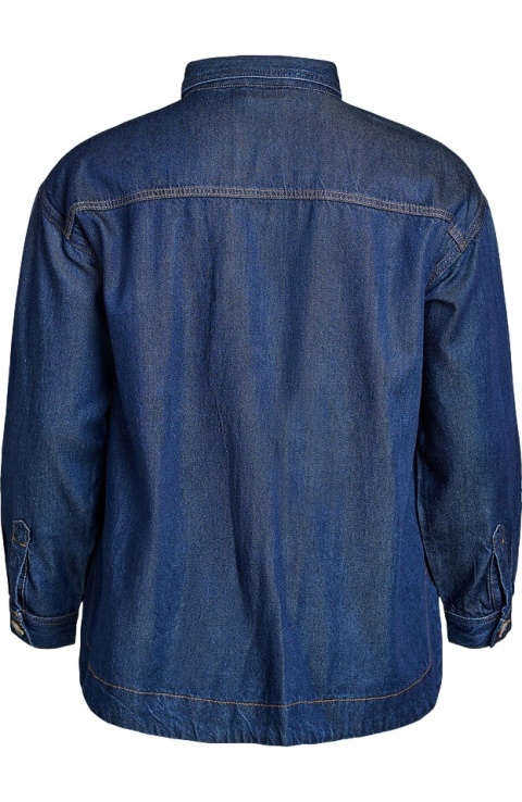 ZIZZI GRANATOWA JEANSOWA KOSZULA KIESZENIE 085D