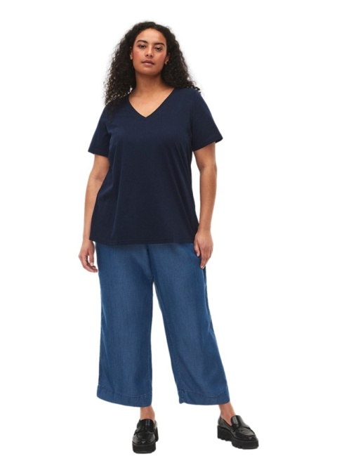 ZIZZI KLASYCZNY T-SHIRT GRANATOWY 148E